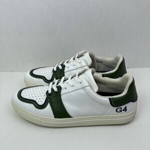 G/Fore Competition Disruptor Stripe White Olive Golf Shoes Leather Spikeless 11